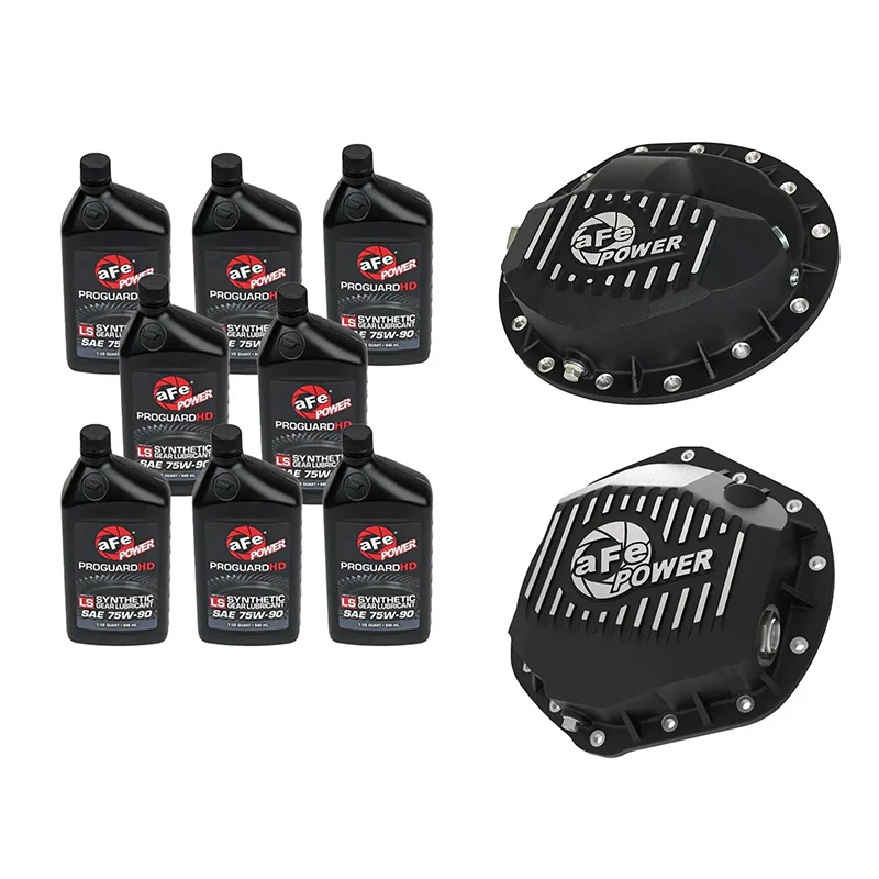 AFE Front And Rear Differential Covers With Oil 03-13 Ram 2500 | 03-12 Ram 3500