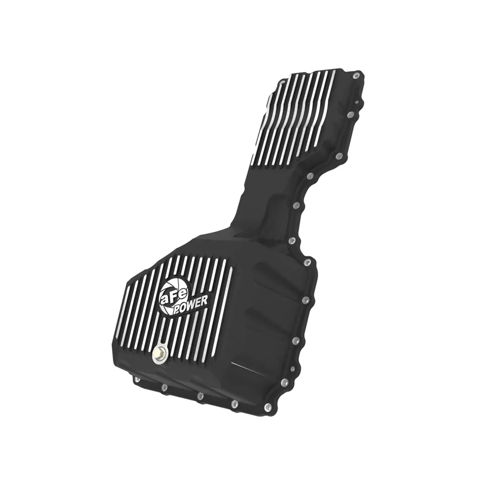 AFE Power Pro Series Engine Oil Pan Black With Machined Fins 17-19 GM 6.6L Duramax L5P