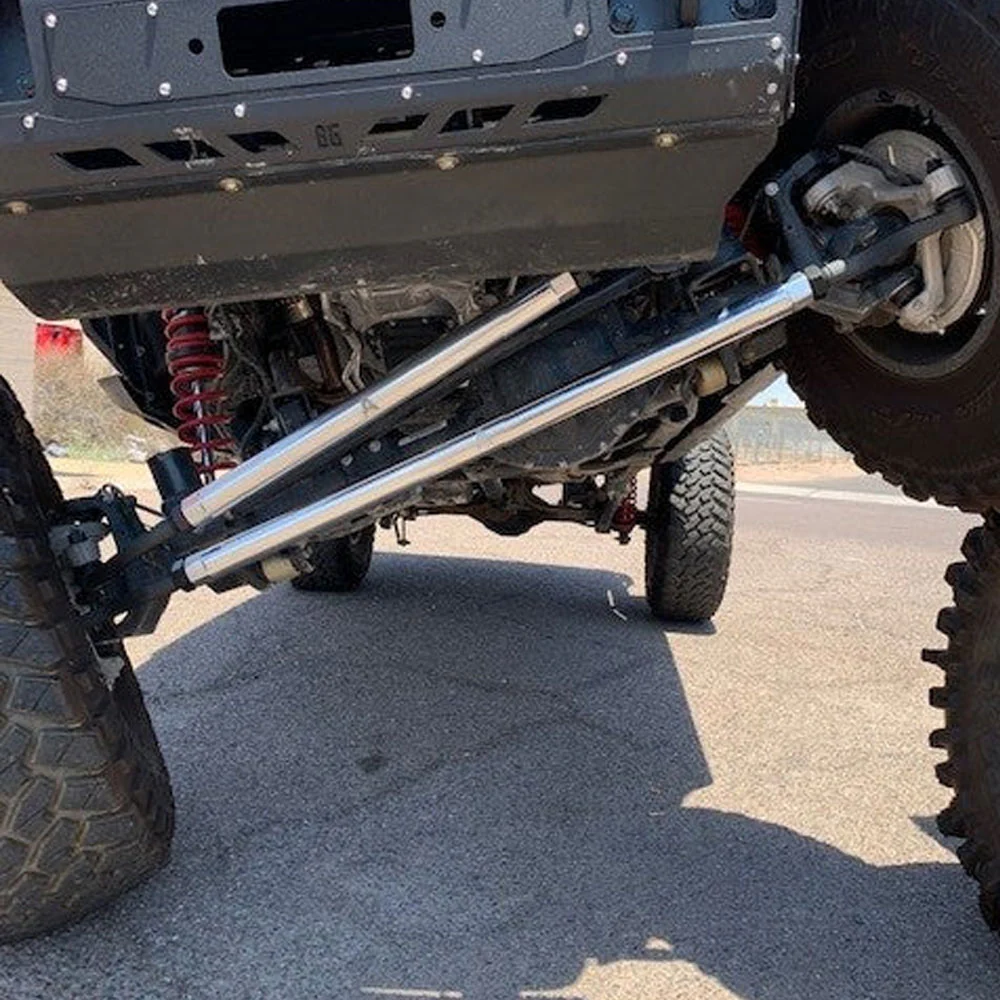 Apex Chassis 2.5 Ton Tie Rod and Drag Link Assembly - Black Aluminum 18-25 Jeep Wrangler JL / Gladiator JT - Image 3