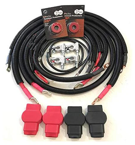 Custom Battery Cables Replacement Cold Weather Battery Cable Set 10-18 Ram 6.7L Cummins