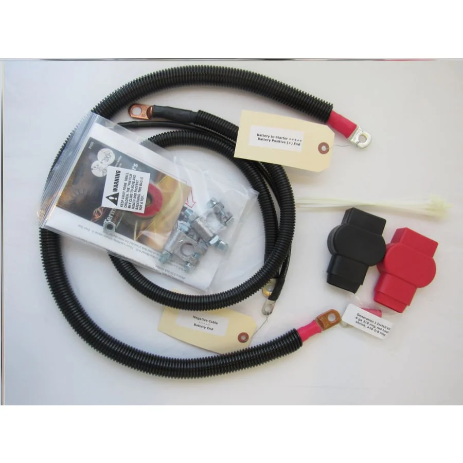 Custom Battery Cables Replacement Battery Cable Set 89-93 Dodge 5.9L Cummins