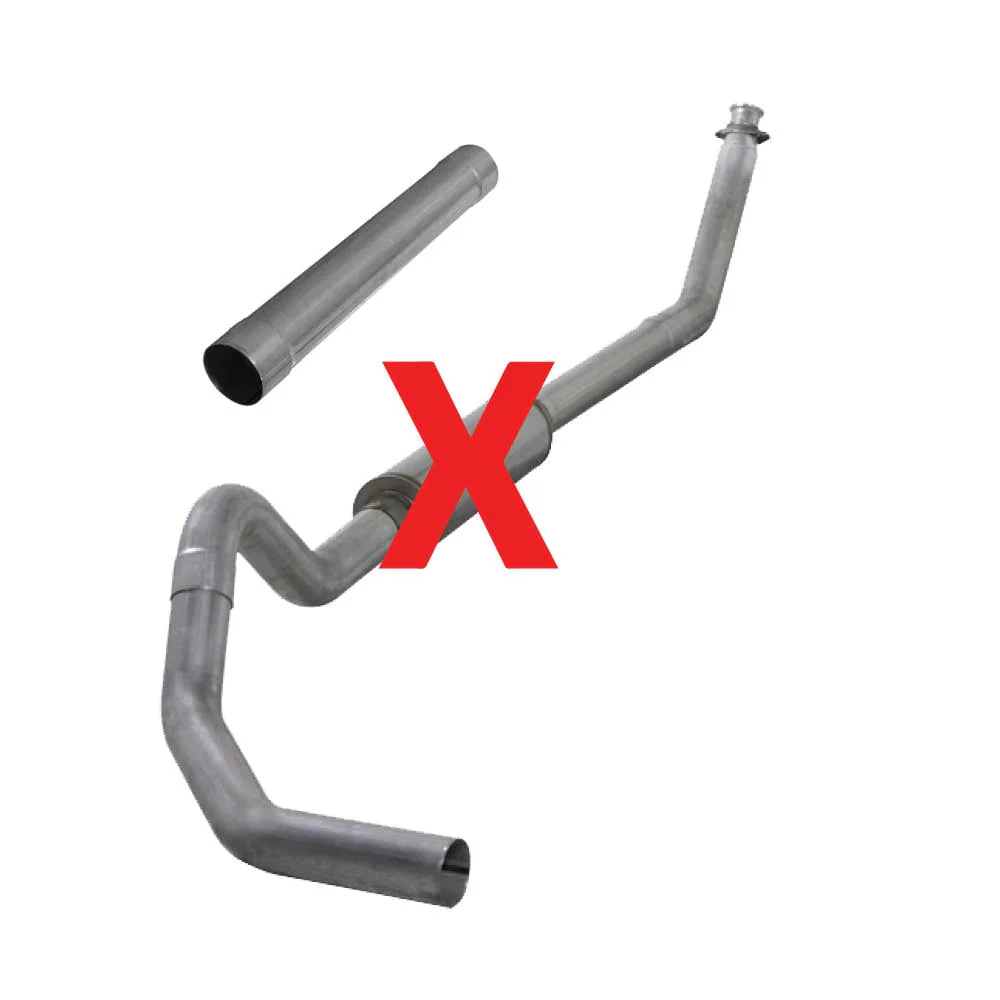 Diamond Eye 4" Aluminized Turbo Back Single Outlet Exhaust 98.5-02 Dodge 5.9L Cummins K4212A - Image 2
