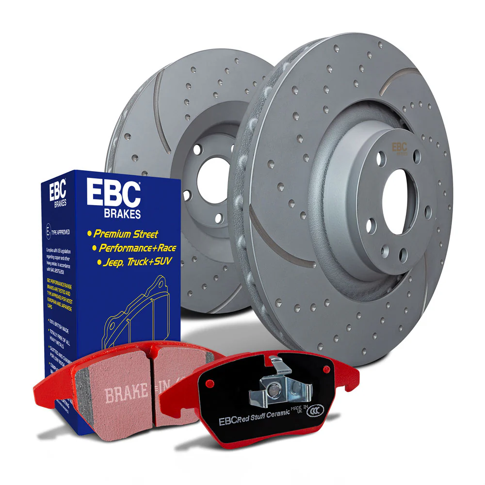 EBC Stage 8 Dimpled and Slotted Rear Brake Rotor and Pad Kit 03-08 Ram HD