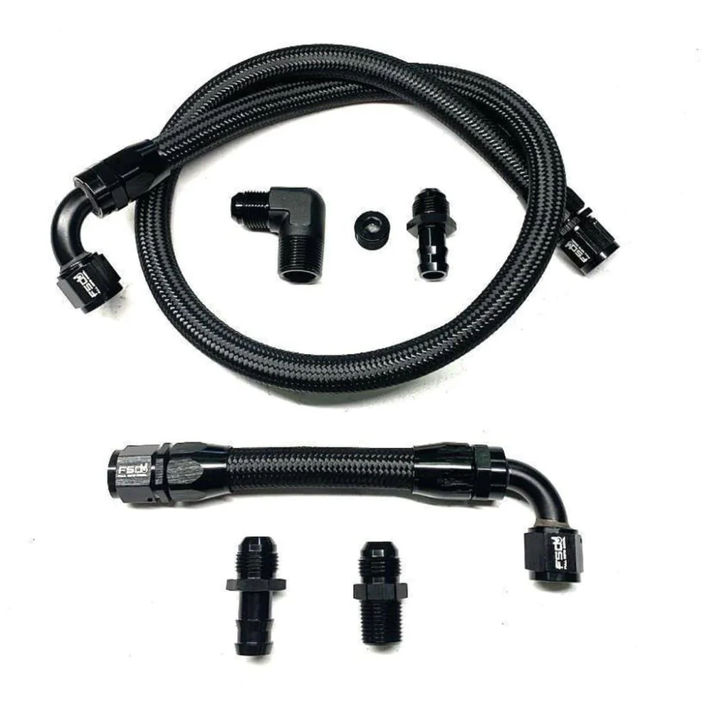 Full Send Diesel Braided Heater Hose Kit 03-07 Dodge Ram 5.9L Cummins