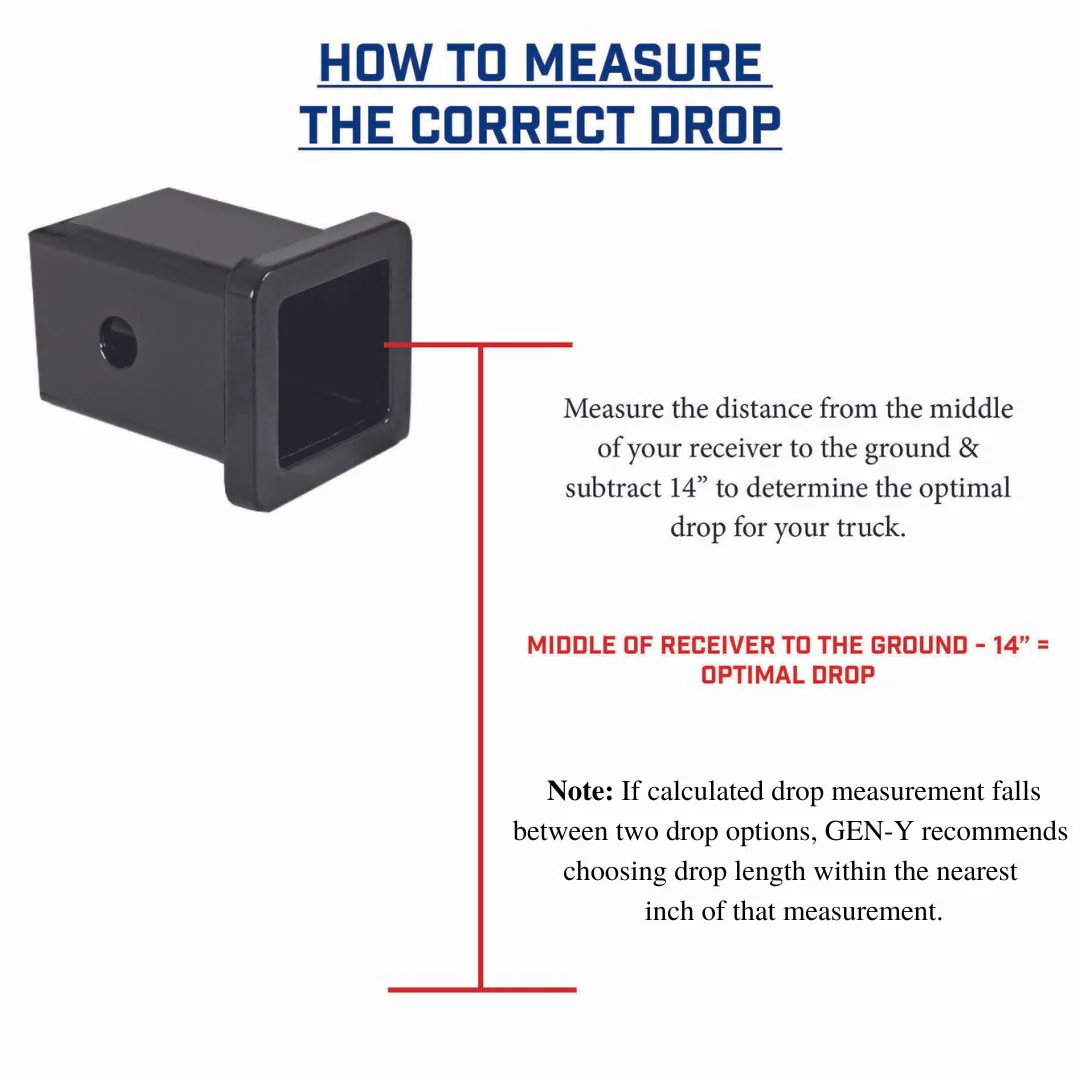 Gen-Y Hitch The Boss 32K Drop Hitch 2.5" Shank With Dual-Ball - 6" / 9" Drop - Image 3