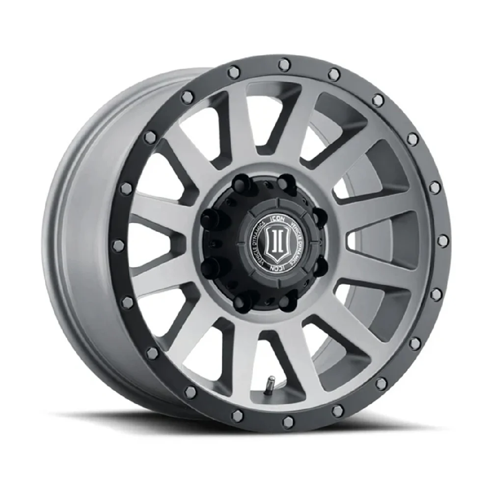 ICON Compression HD 18" | 8x6.5 | Titanium Wheels 01-10 GM 2500HD/3500 SRW
