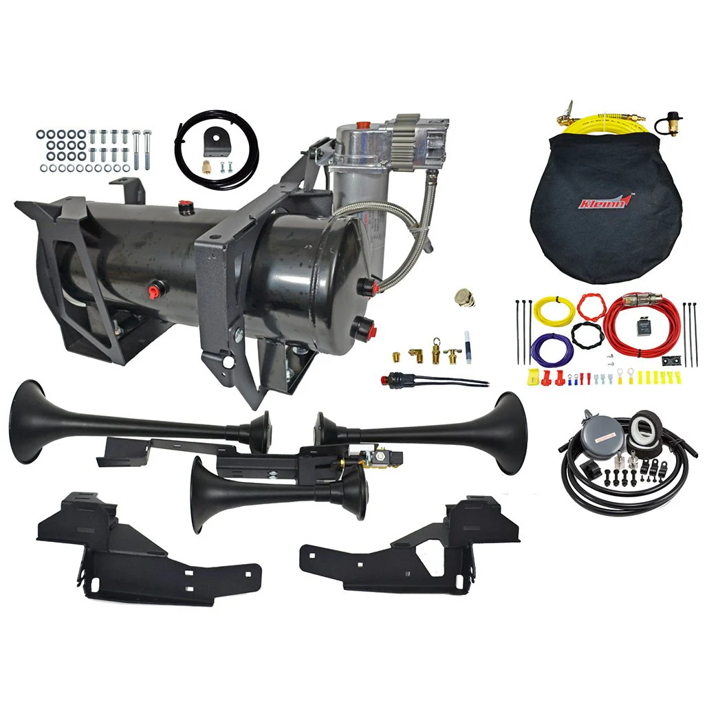 Kleinn Air Horns Bolt-On Air Horn and Onboard Air System (157.8 dB) 07.5-19 Duramax