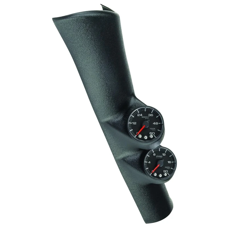 Auto Meter Spek Pro Dual Full Pillar Gauge Kit (EGT, Boost) 98-02 Dodge Ram 5.9L Cummins