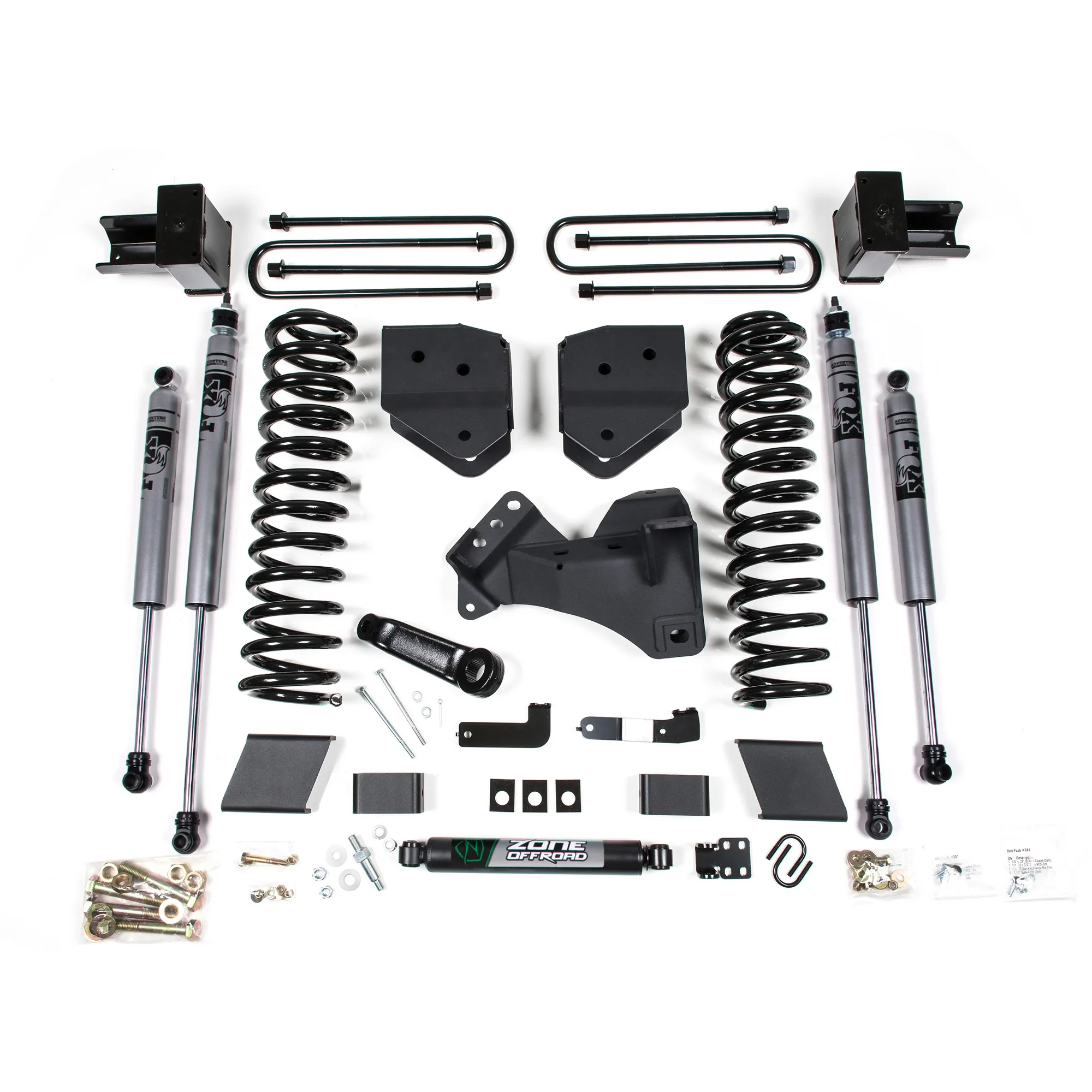 Zone Offroad 4" Suspension System Lift Kit 2017-2019 Ford F-250 / F-350