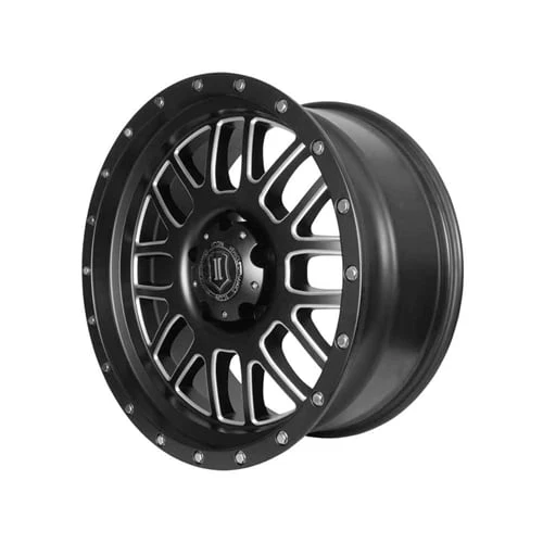 ICON Alloys 20" ALPHA Satin Black with Milled Windows Wheel 8x6.5 Bolt Pattern - Image 3