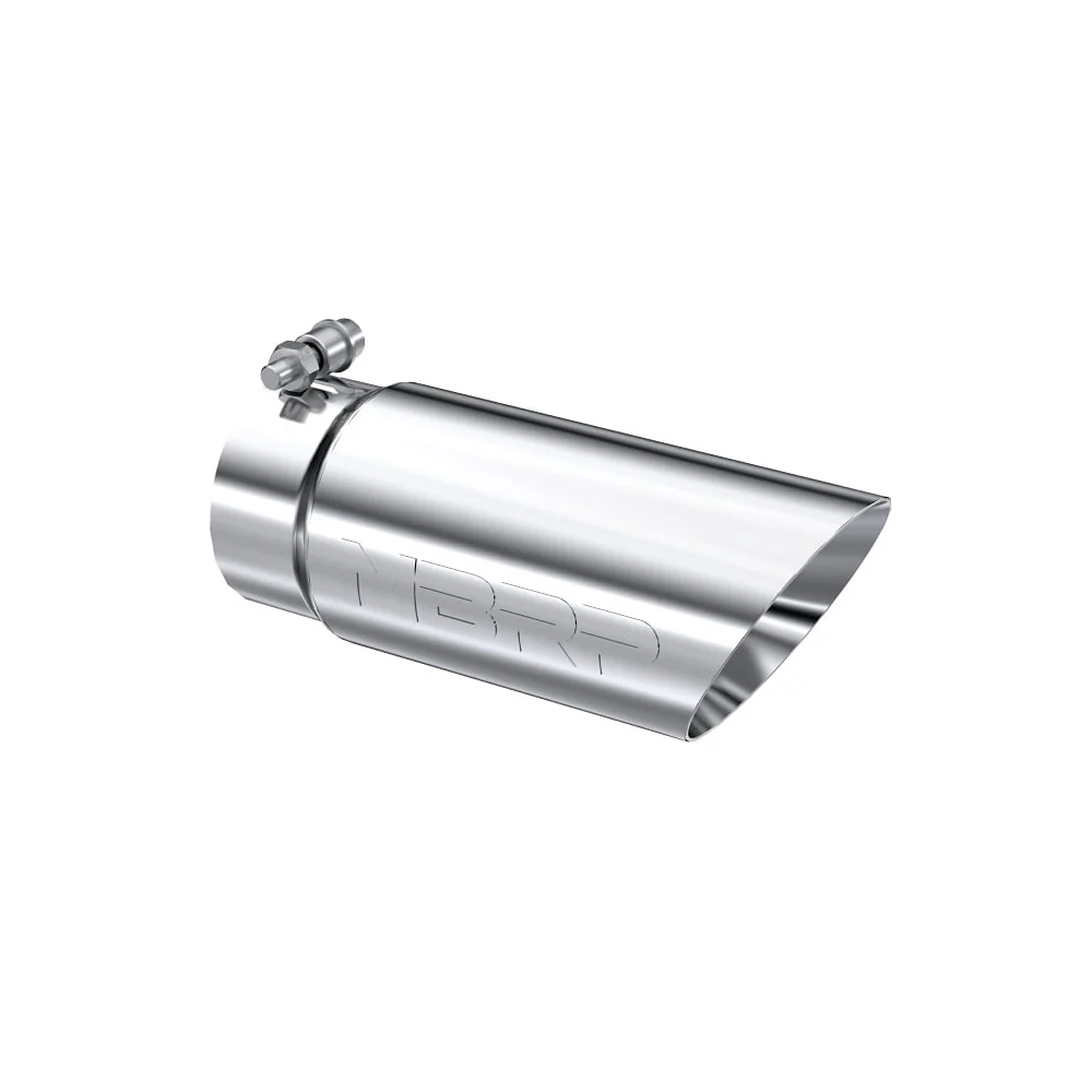 MBRP T5110 3.5" Inlet / 4" Outlet Dual Wall Angle Cut Polished Stainless Steel Exhaust Tip