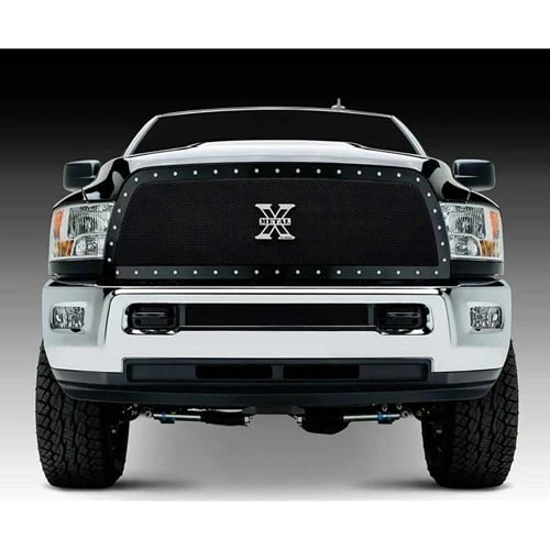 T-Rex 6714521 X-Metal Series Black Studded Mesh 1-Piece Replacement Grille 13-18 Ram 6.7L Cummins