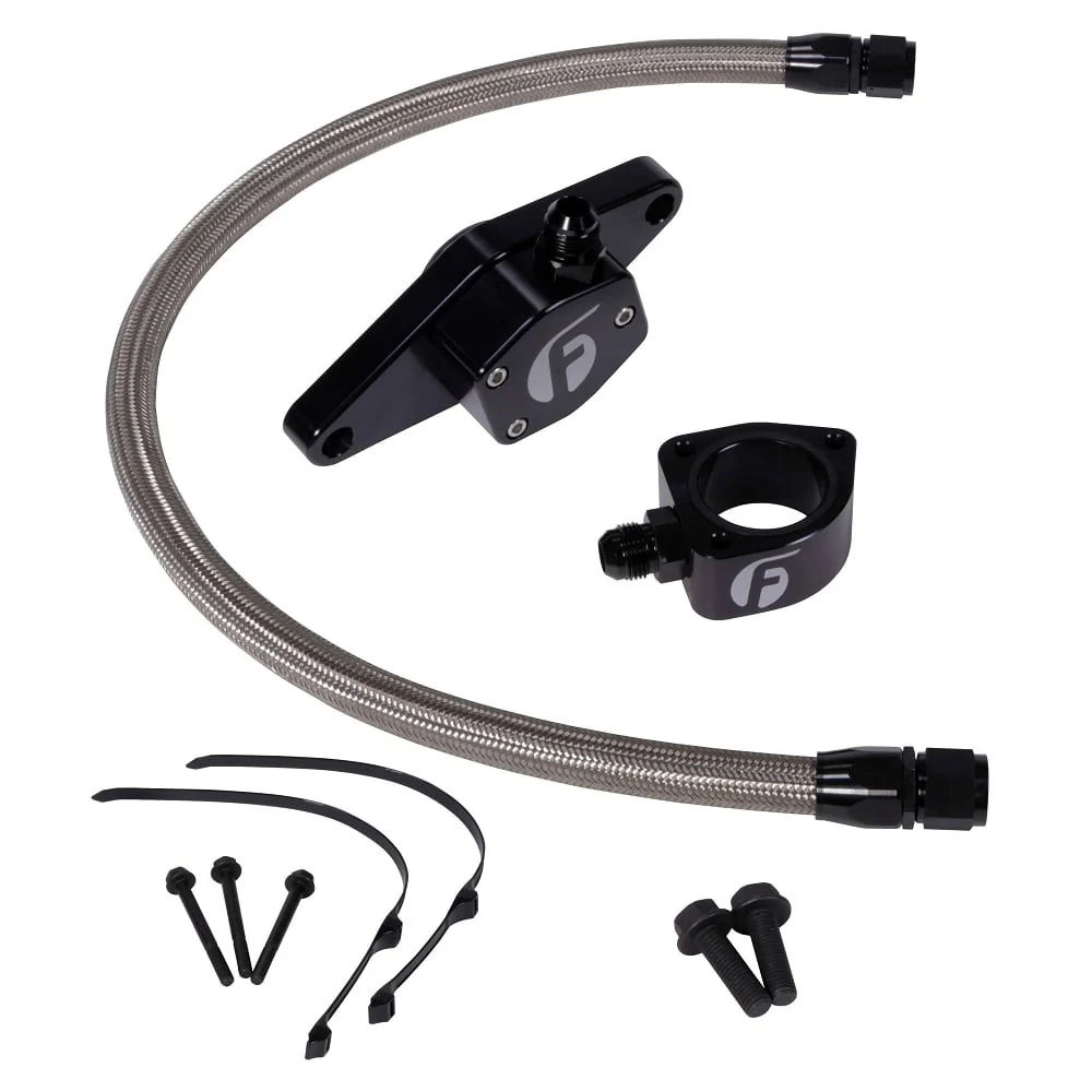Fleece Performance Coolant Bypass Kit W/Stainless Braided Lines 98.5-02 Dodge 5.9L Cummins 24 Valve