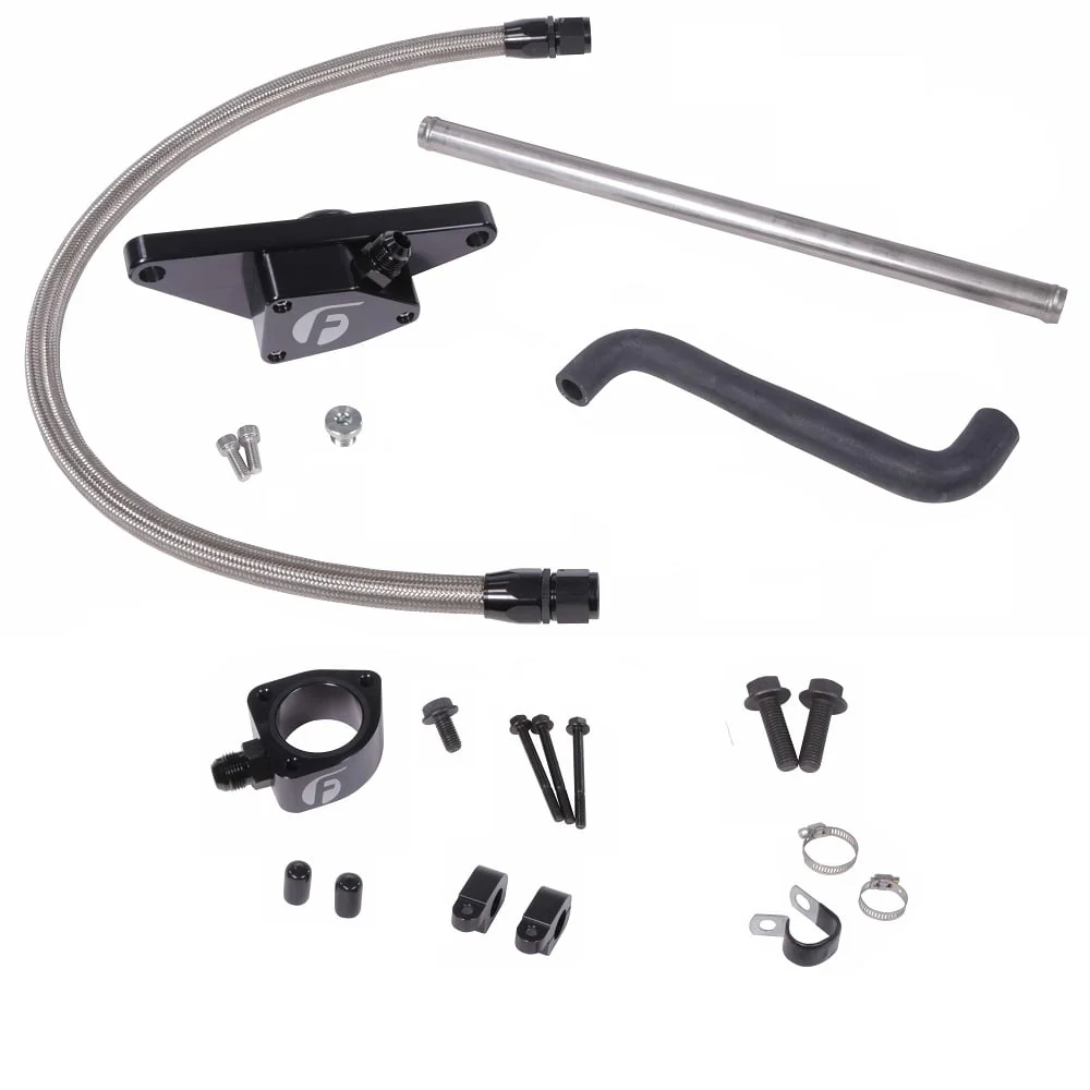 Fleece Performance Coolant Bypass Kit W/Stainless Braided lines 03-05 5.9L Auto Trans Cummins
