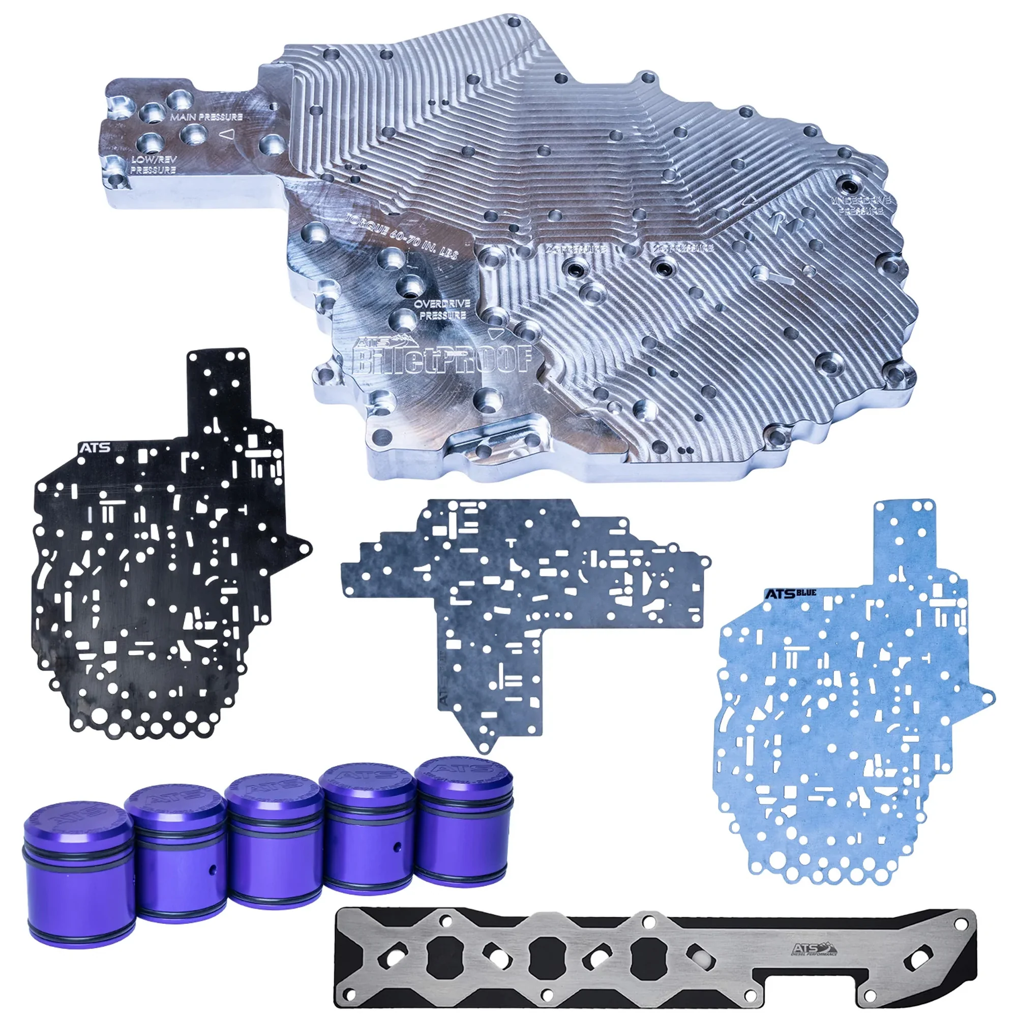 ATS 68RFE Complete Billet Channel Plate Kit 19-22 Ram 6.7L Cummins - Image 2
