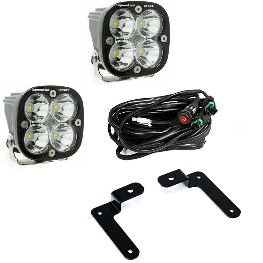 Baja Designs Squadron Sport A-Pillar Front Light Kit / 20-23 Jeep Wrangler JL / Gladiator JT
