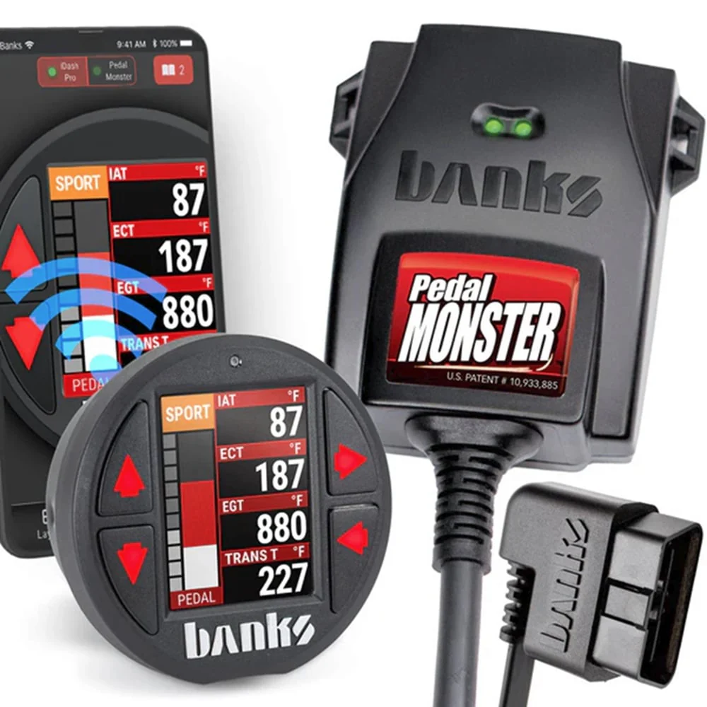 Banks PedalMonster Throttle Sensitivity Booster & iDash Pro System 07.5-19 GM 6.6L Duramax