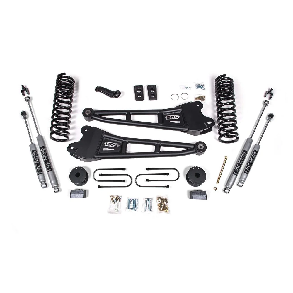 BDS Suspension 4" Radius Arm Lift Kit 13-18 Ram 3500 w/Factory Air
