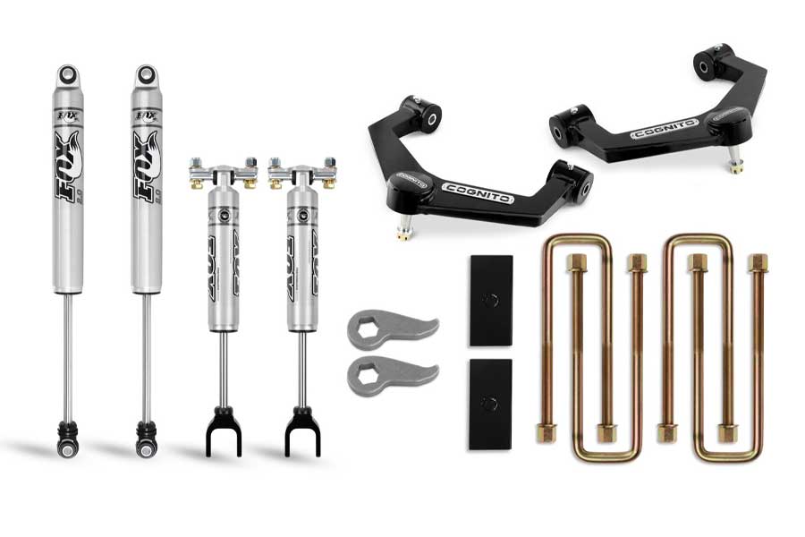 Cognito Performance 3" Leveling Kit With Fox 2.0 IFP Shocks & 1" Rear Block 20-25 GM Duramax L5P
