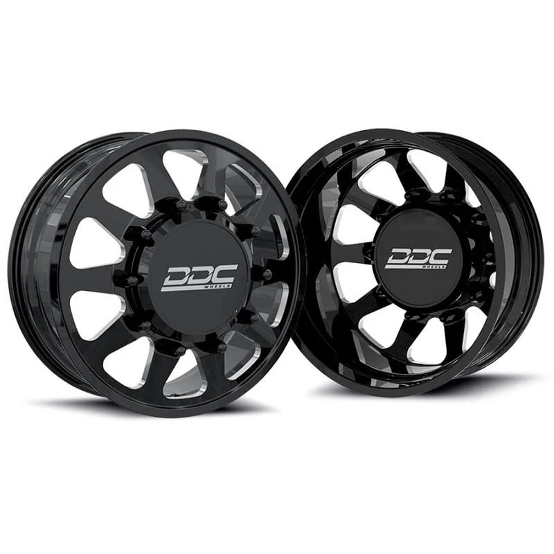 DDC Wheels Forged Black/Milled The Ten 20"x 8.25" Wheel Set 11-23 GM 3500 Dually