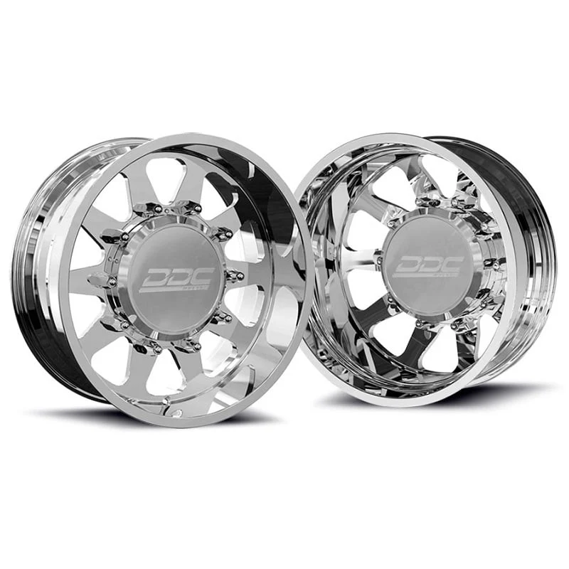 DDC Wheels Forged The Ten Polished 22"x8.25" Wheel Set 99-04 Ford Superduty F-350 Dually - Image 2