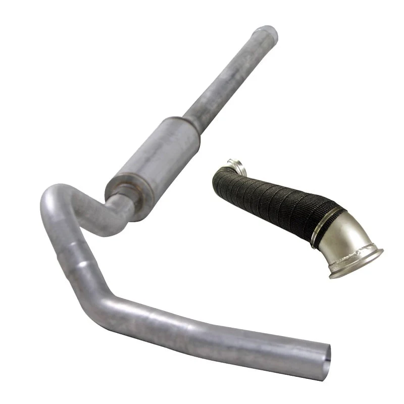 Diamond Eye 4" Stainless Cat-Back Single Outlet Exhaust with Turbo Direct Pipe 04.5-05 LLY Duramax