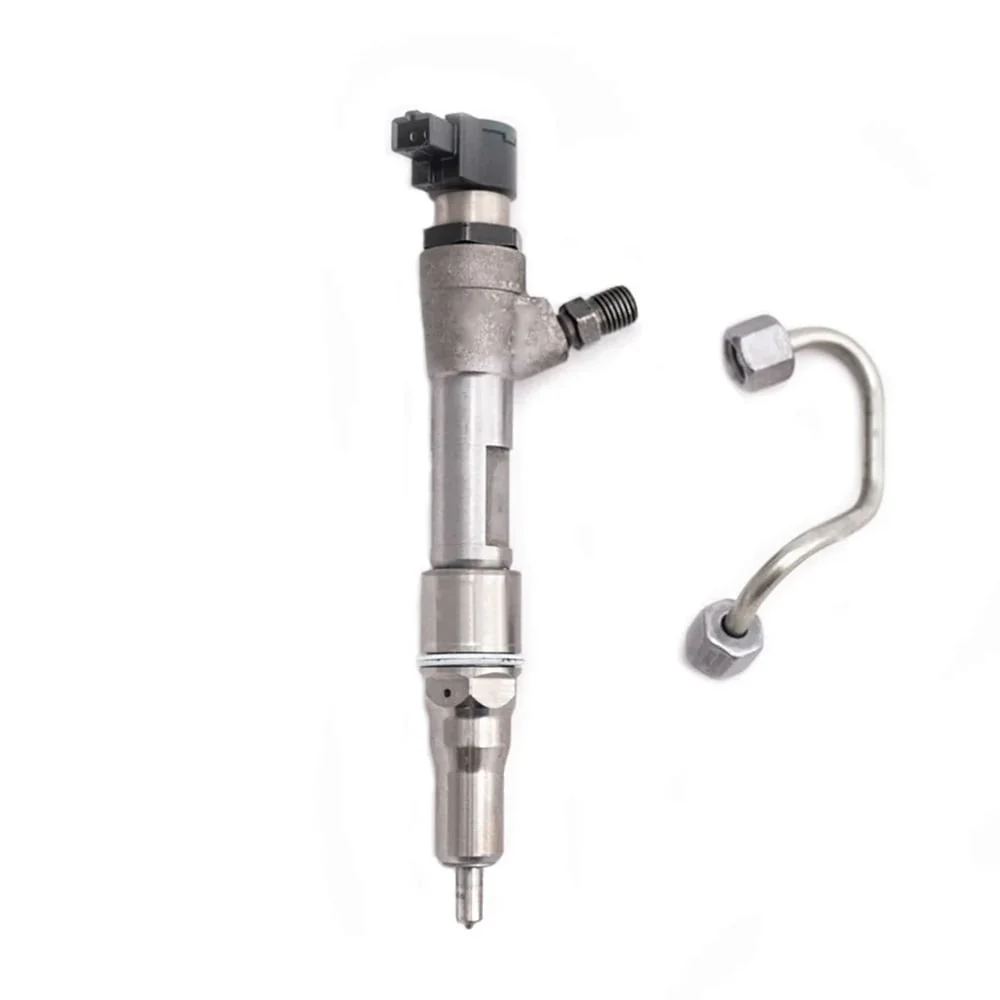 Dynomite Diesel Individual Stock Reman Injector with line 08-10 Ford 6.4L Powerstroke