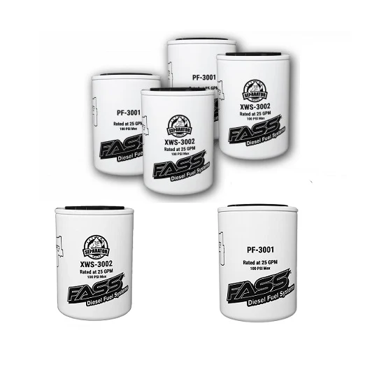 FASS Fuel Systems Titanium/Signature Series Water Separator & Fuel Filter Fleet Pack