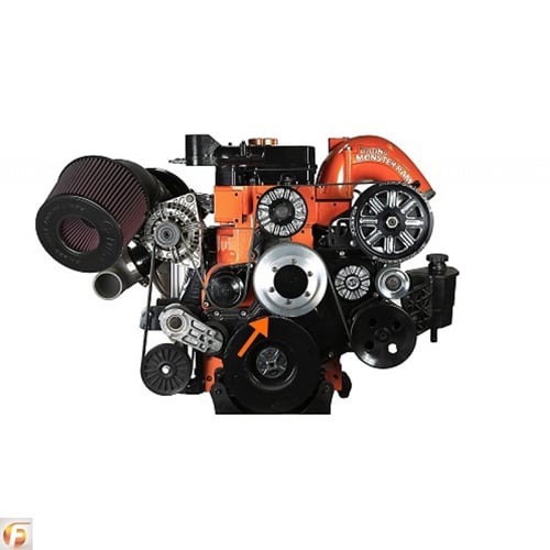 Fleece Fan Drive Pulley (Bare Aluminum Finish) 03-12 Dodge 5.9L / 6.7L Cummins - Image 3