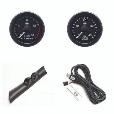 Isspro EV2 Pillar Kit With Pyrometer and Boost 01-07 GM 6.6L Duramax With Speaker - Image 5