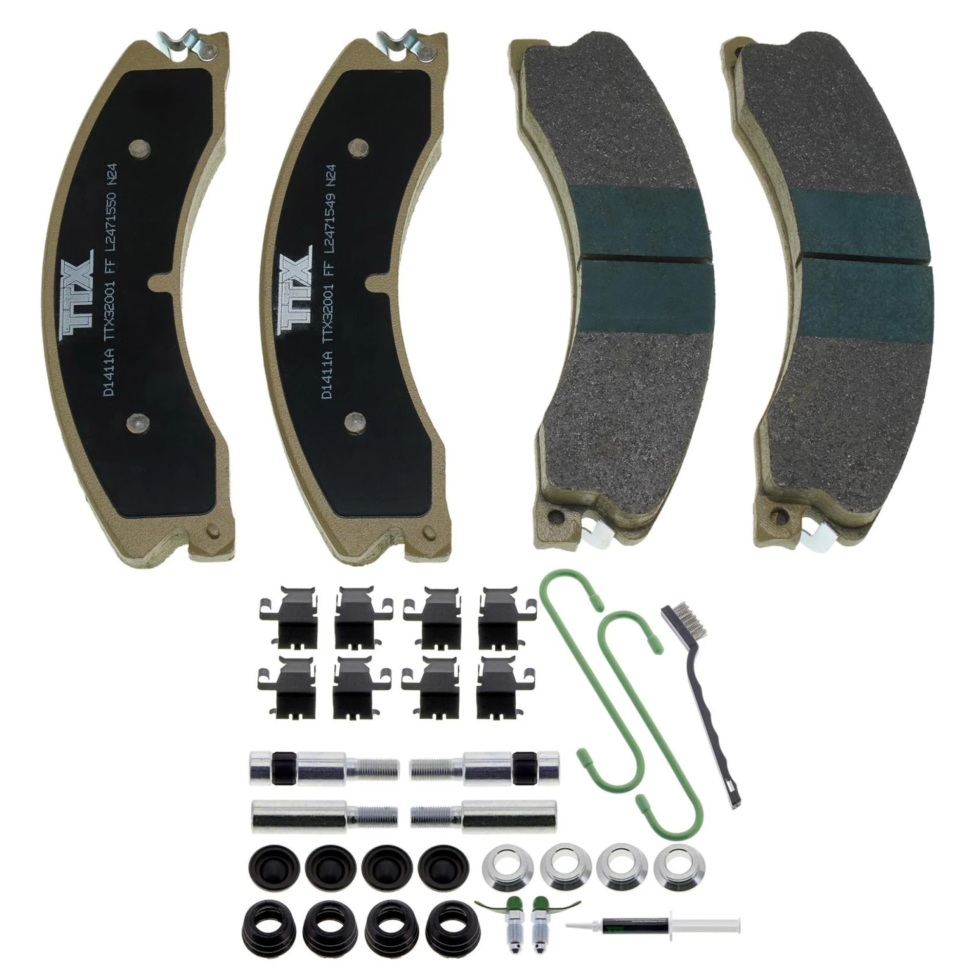 Mevotech TTX Premium Met Front/Rear Brake Pads 11-19 GM 2500HD/3500HD