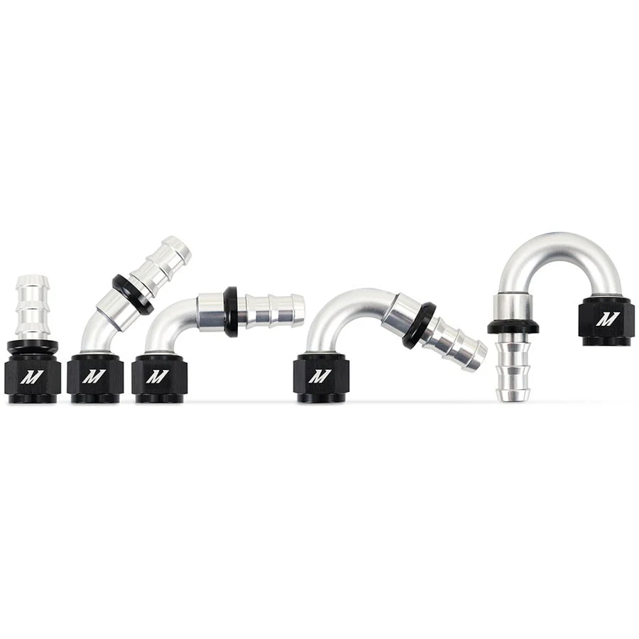 Mishimoto Choose Your Own Push-Lock AN Fittings | -4/-6/-8/-10/-12 | Straight/45°/90°/120°/180°
