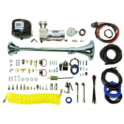 PacBrake HP10238 Premium Large Single Air Horn Kit with Compressor and Air Tank