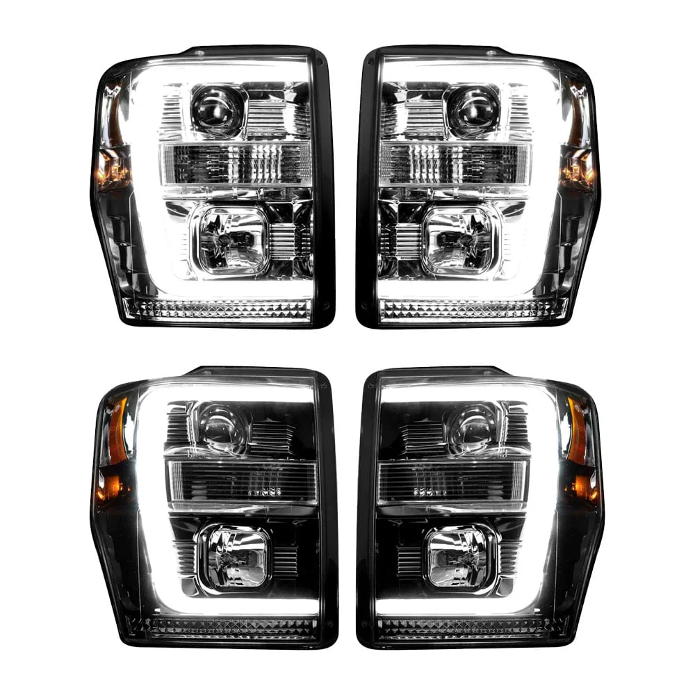 RECON Projector Headlights with OLED Halos 08-10 Ford SuperDuty