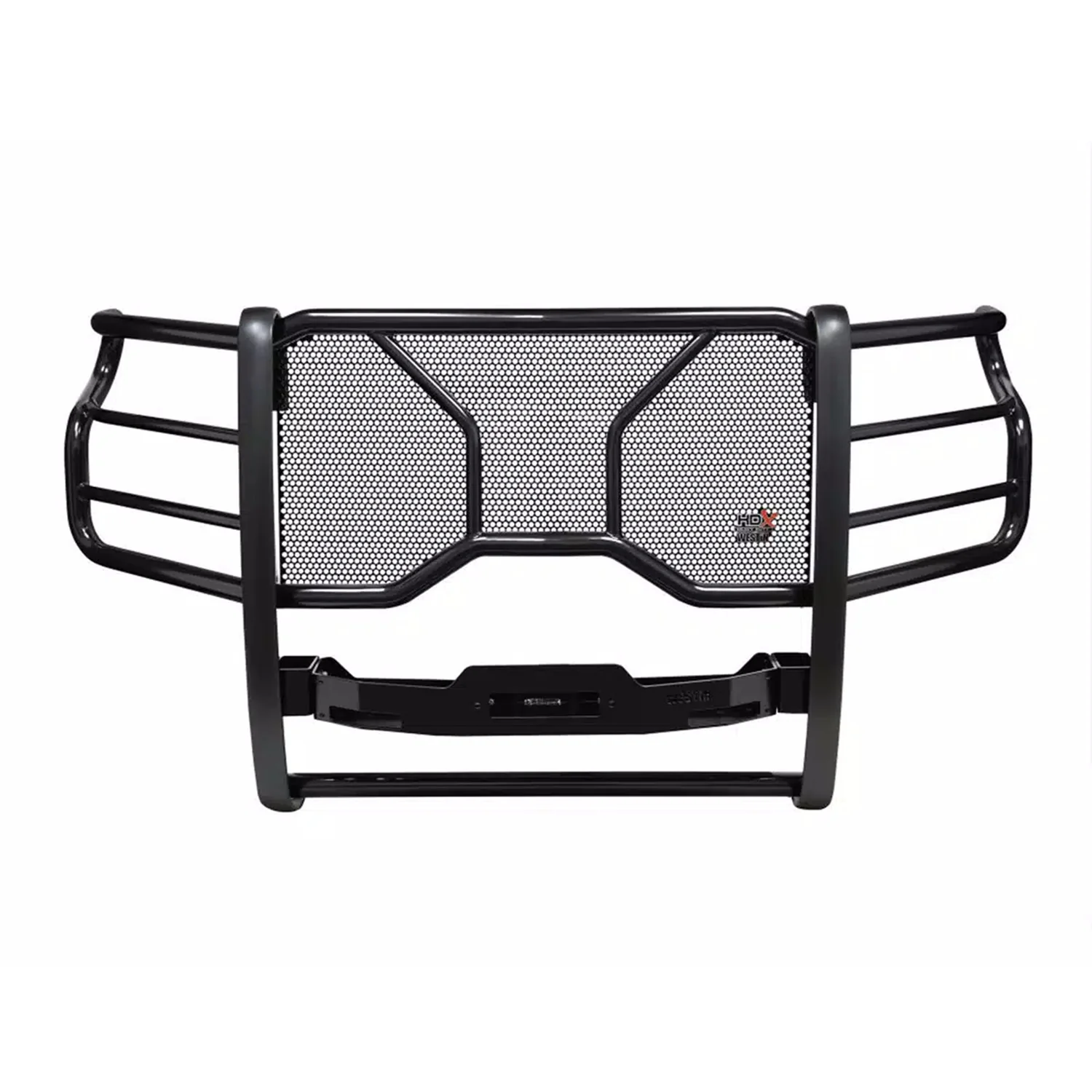 Westin HDX 3-Piece Black Winch Mount Grille Guard 20-26 GM 2500HD/3500HD